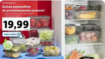 Lidl ERNESTO Zestaw pojemników do przechowywania żywności oferta