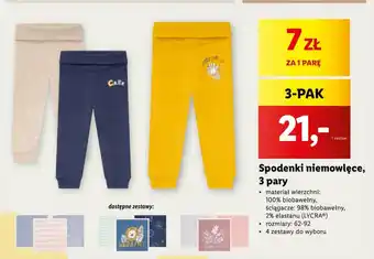 Lidl Spodenki niemowlęce 3 pary oferta