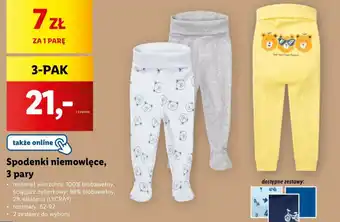 Lidl Spodenki niemowlęce 3 pary oferta