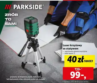 Lidl III PARKSIDE Laser krzyżowy ze statywem oferta