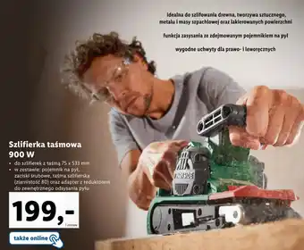 Lidl Parkside Szlifierka taśmowa 900 W oferta