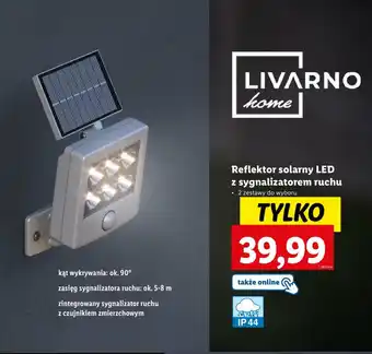 Lidl LIVARNO Reflektor solarny LED z sygnalizatorem ruchu oferta
