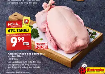 Biedronka Kaczka świeża bez podrobów Kraina Mies 1 kg oferta