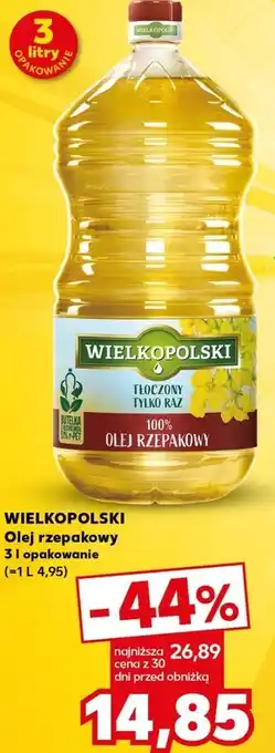 Kaufland Wielkopolski olej rzepakowy 100% 3 l oferta