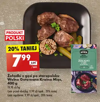 Biedronka Żołądki z gęsi po staropolsku Wolno Gotowane Kraina Mięs, 400 g oferta