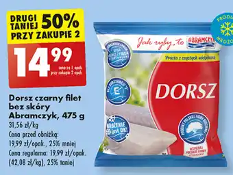 Biedronka Dorsz czarny filet bez skóry Abramczyk, 475 g oferta
