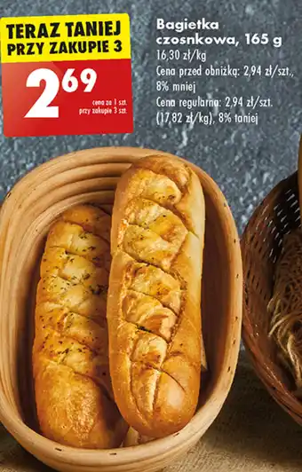 Biedronka Bagietka czosnkowa, 165 g oferta