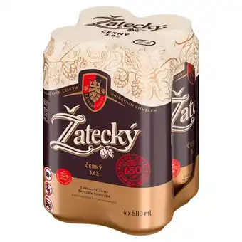 Euro Sklep Žatecký černý piwo ciemne 4 x 500 ml oferta