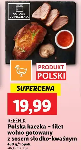 Lidl Kaczka do pieczenia rzeźnik oferta