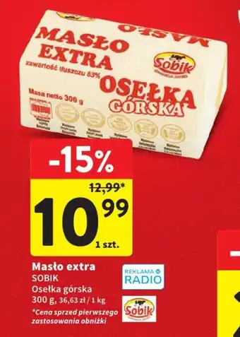 Intermarche Masło extra SOBIK 300g oferta