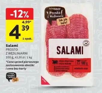 Intermarche Salami PROSTO Z WĘDLINIARNI 100g oferta