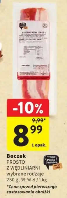 Intermarche Boczek PROSTO Z WĘDLINIARNI 250g oferta
