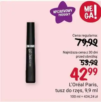 Rossmann Tusz do rzęs l'oreal oferta