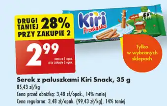 Biedronka Serek z paluszkami Kiri Snack, 35 g oferta