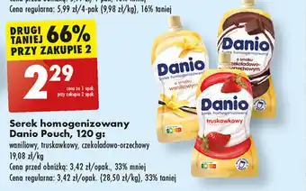 Biedronka Serek homogenizowany Danio Pouch, 120 g oferta