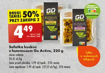 Biedronka Sałatka kuskus z hummusem Go Active, 220 g oferta