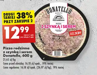 Biedronka Pizza rodzinna z szynką i serem Donatello, 600 g oferta