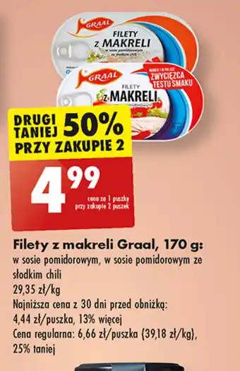 Biedronka Filety z makreli Graal, 170 g oferta
