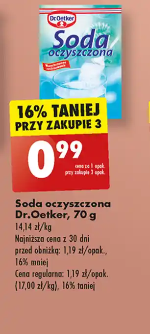 Biedronka Soda oczyszczona Dr.Oetker, 70 g oferta