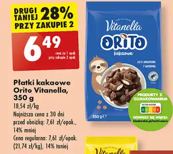 Biedronka Płatki kakaowe Orito Vitanella, 350 g oferta