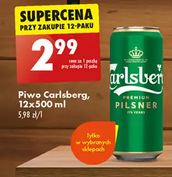 Biedronka Piwo Carlsberg, 12x500 ml oferta