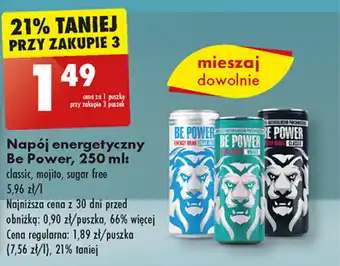 Biedronka Napój energetyczny Be Power, 250 ml oferta