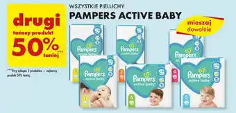 Biedronka WSZYSTKIE PIELUCHY PAMPERS ACTIVE BABY oferta