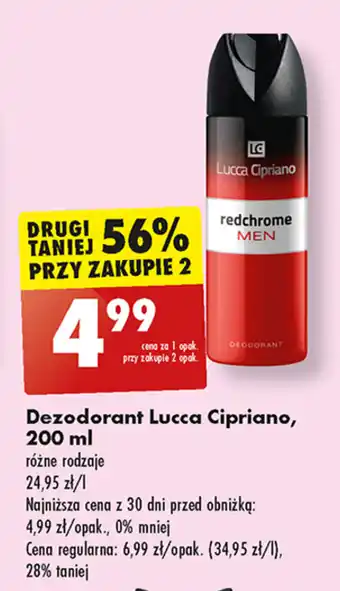 Biedronka Dezodorant Lucca Cipriano, 200 ml oferta