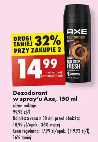 Biedronka Dezodorant w spray'u Axe, 150 ml oferta