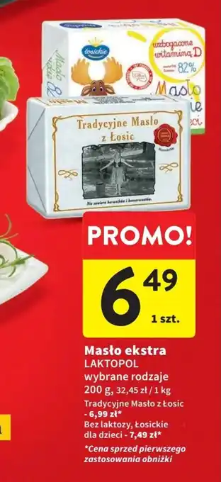 Intermarche Masło ekstra LAKTOPOL 200 g oferta