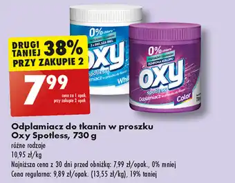 Biedronka Odplamiacz do tkanin w proszku Oxy Spotless, 730 g oferta