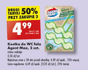 Biedronka Kostka do WC fala Agent Max, 2 szt. oferta