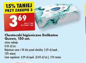 Biedronka Chusteczki higieniczne Delikatne Queen, 150 szt. oferta