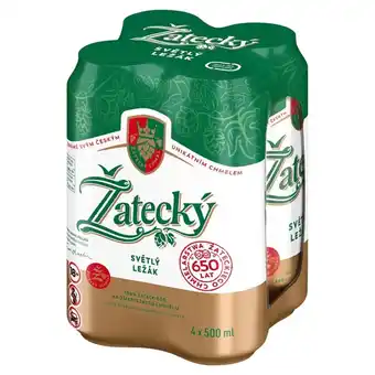 EuroSPAR Žatecký světlý ležák piwo jasne pełne 4 x 500 ml oferta
