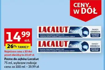 Auchan Pasta do zębów lacalut oferta