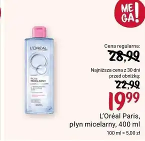 Rossmann L'oreal paris płyn micelarny skóra wrażliwa i sucha 400 ml oferta