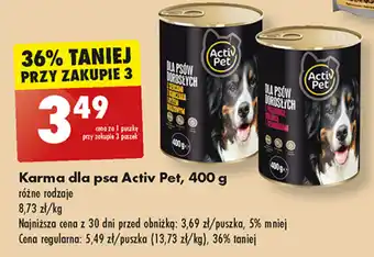 Biedronka Karma dla psa Activ Pet, 400 g oferta