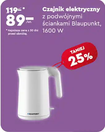Biedronka Czajnik elektryczny z podwójnymi ściankami Blaupunkt, oferta