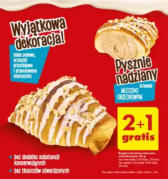 Biedronka Rogal z kremem mleczno-orzechowym, 85 g oferta