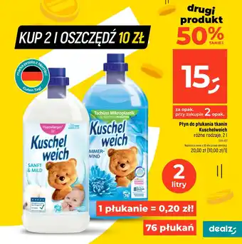 Dealz Płyn do płukania tkanin Kuschelweich 2 l oferta