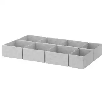 IKEA Komplement Pudełko, 8 szt., jasnoszary, 90x54 cm oferta