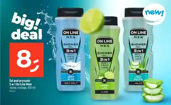 Dealz Żel pod prysznic 3 w 1 On Line Men 410 ml oferta