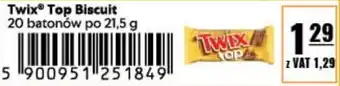 Eurocash Twix Top Biscuit 21,5 g oferta