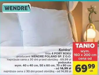 Carrefour Kołdra 4 PORY ROKU 160x200cm oferta