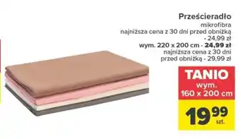Carrefour Prześcieradło 160x200cm oferta