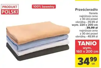 Carrefour Prześcieradło 160x200cm oferta