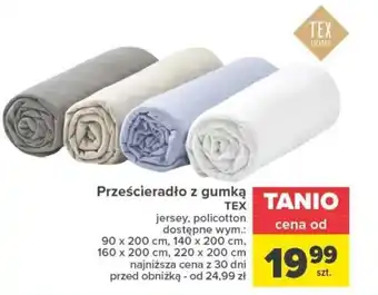 Carrefour Prześcieradło z gumką TEX oferta