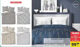 Carrefour Komplet pościeli satynowej DETEXPOL 160x200 + 2x70x80cm oferta