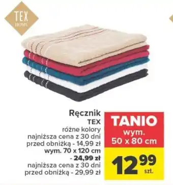 Carrefour Ręcznik TEX 50x80cm oferta