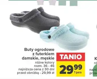 Carrefour Buty ogrodowe z futerkiem damskie męskie oferta